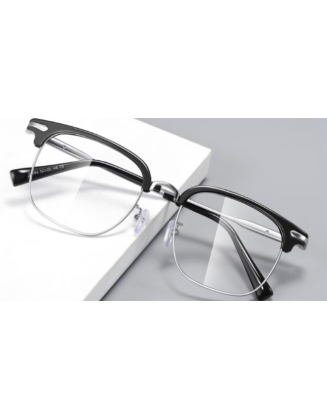 Browline Half Frame Myopia Glasses